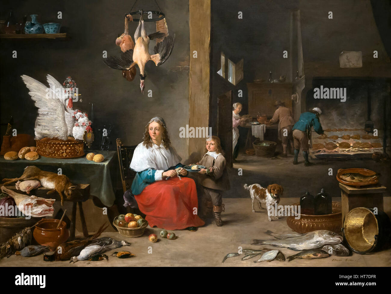 Küche Interieur, von David Teniers der jüngere, 1644, Royal ... Küche Interieur, von David Teniers der jüngere, 1644, Royal ...