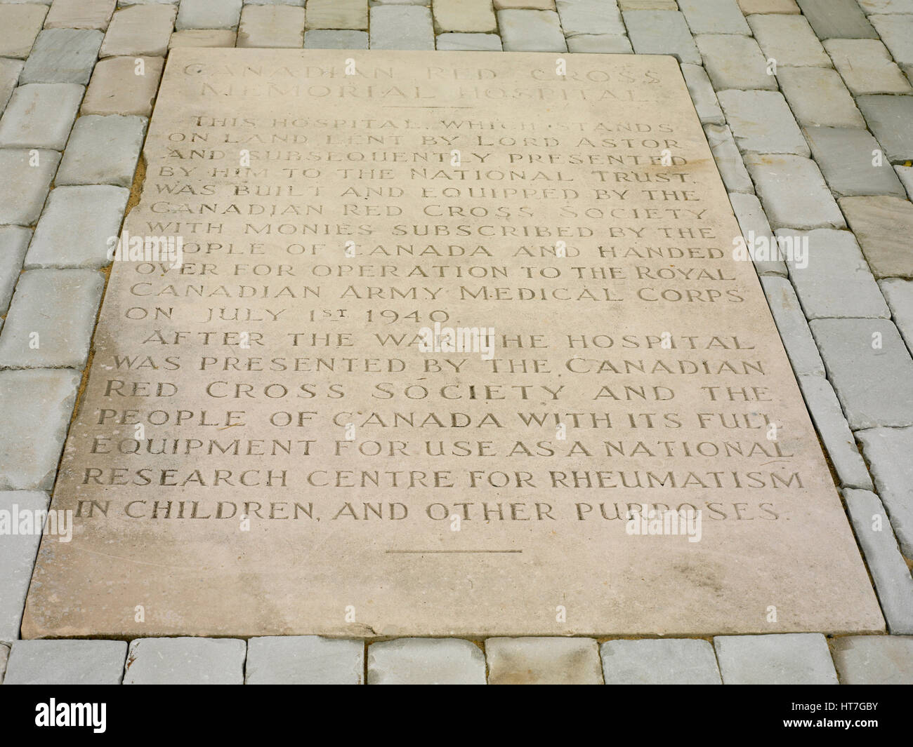 Stein-Plakette am Boden Stockfoto