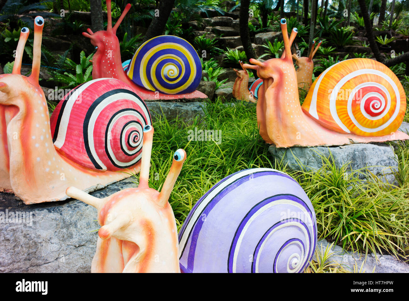 Nong Nooch Tropical Botanical Garden ist eine Touristenattraktion und Wissenschaftszentrum. Stockfoto