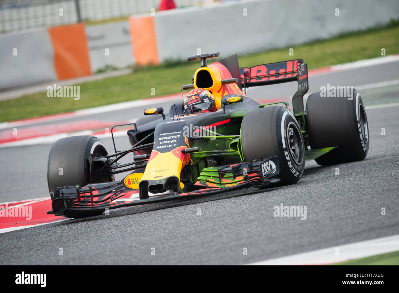 Barcelona, Spanien. 8. März 2017. Max Verstappen, Fahrer von Red Bull Racing Teams, in Aktion während des 6. Tages des Formel 1-Tests auf dem Circuit Catalunya. Bildnachweis: Pablo Freuku/Alamy Live-Nachrichten Stockfoto