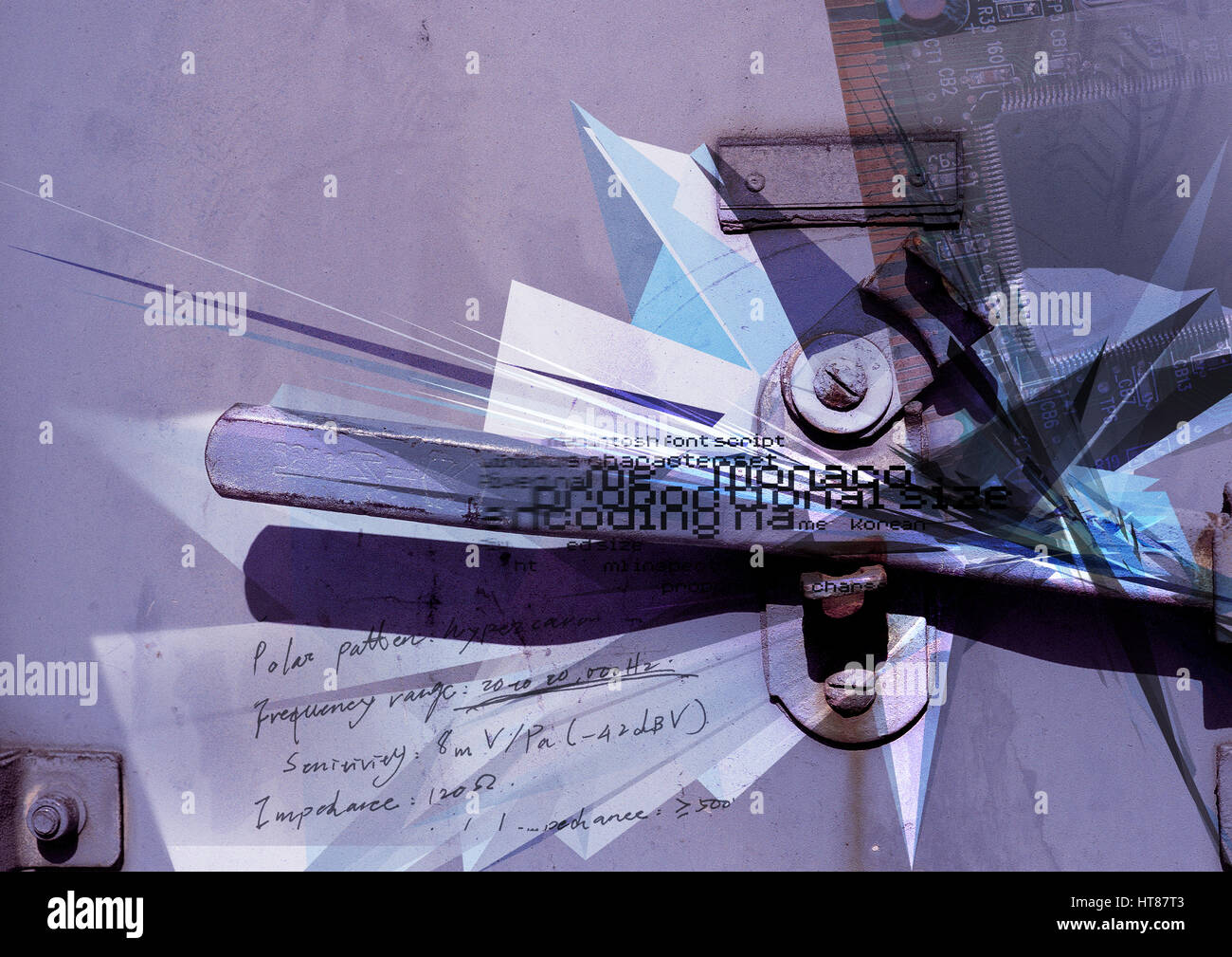 Anordnung, Kunst, Schraube, Farbe, Farbe, komplexe, Layer, Konzept, entwerfen, Kreativität, Design, digitale Kunst, digitale FBAS, Composite, form, fraktal, funky, geometrische, Grafik, Griff, hohe Betrachtungswinkel horizontal, Illustration, Riegel, Hebel, magic Schichten, niemand, Mutter, Outdoor, Muster, Form, überlagert, Technologie Stockfoto