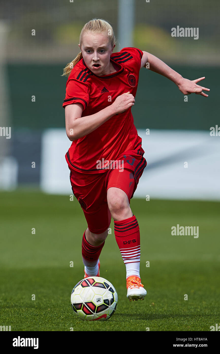 Caroline Siems Deutschlands während der internationalen freundlich match zwischen Frauen Deutschland Vs Schottland Frauen im La Manga Club am 7. März 2017 im la Manga Club, Spanien U19. (Foto BySergio Lopez/Pacific Press) Stockfoto