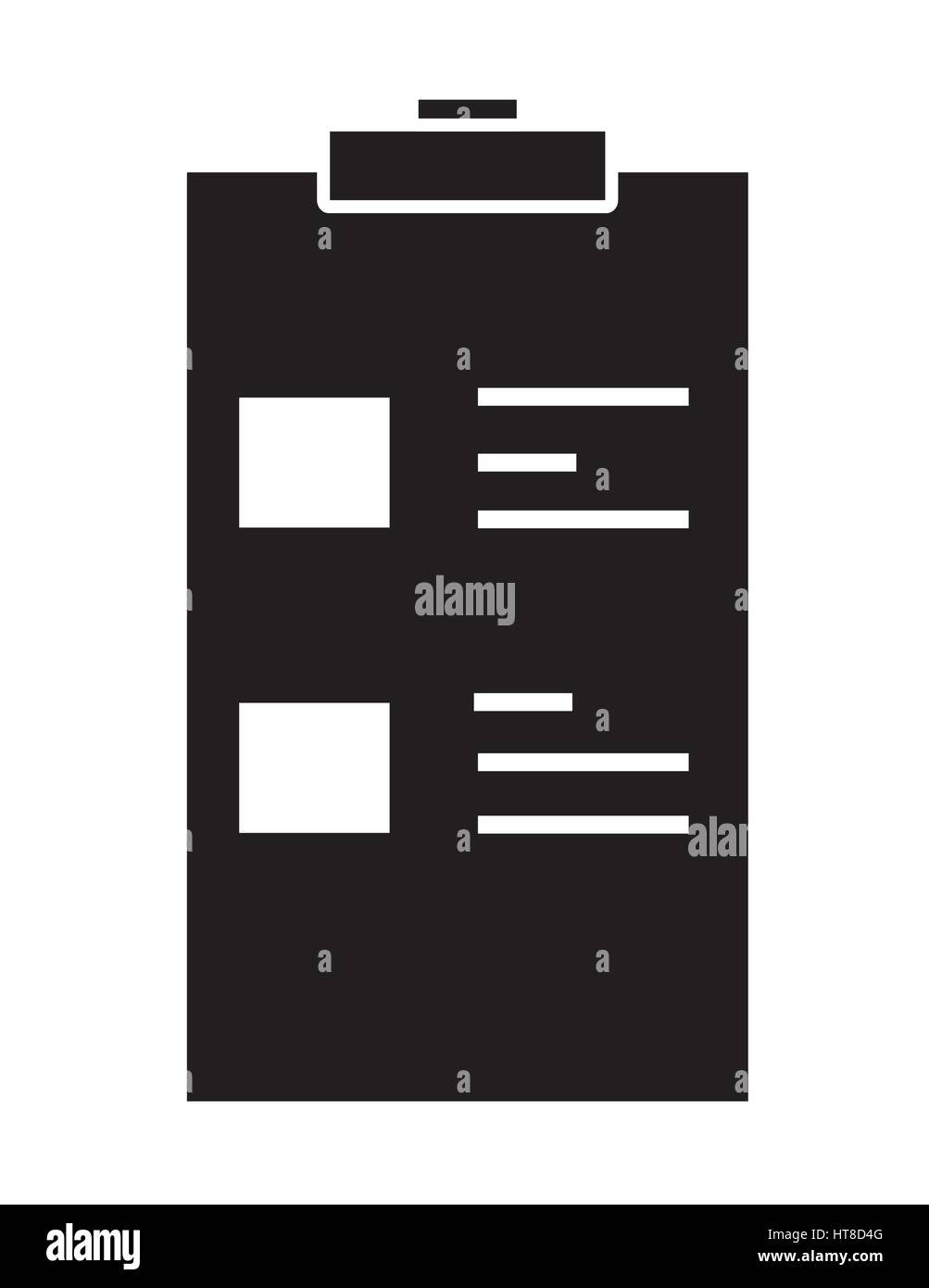 Schwarz / weiß medizinische Diagrammsymbol vector isolierten weißen Hintergrund. Medizinische Symbole. Stock Vektor