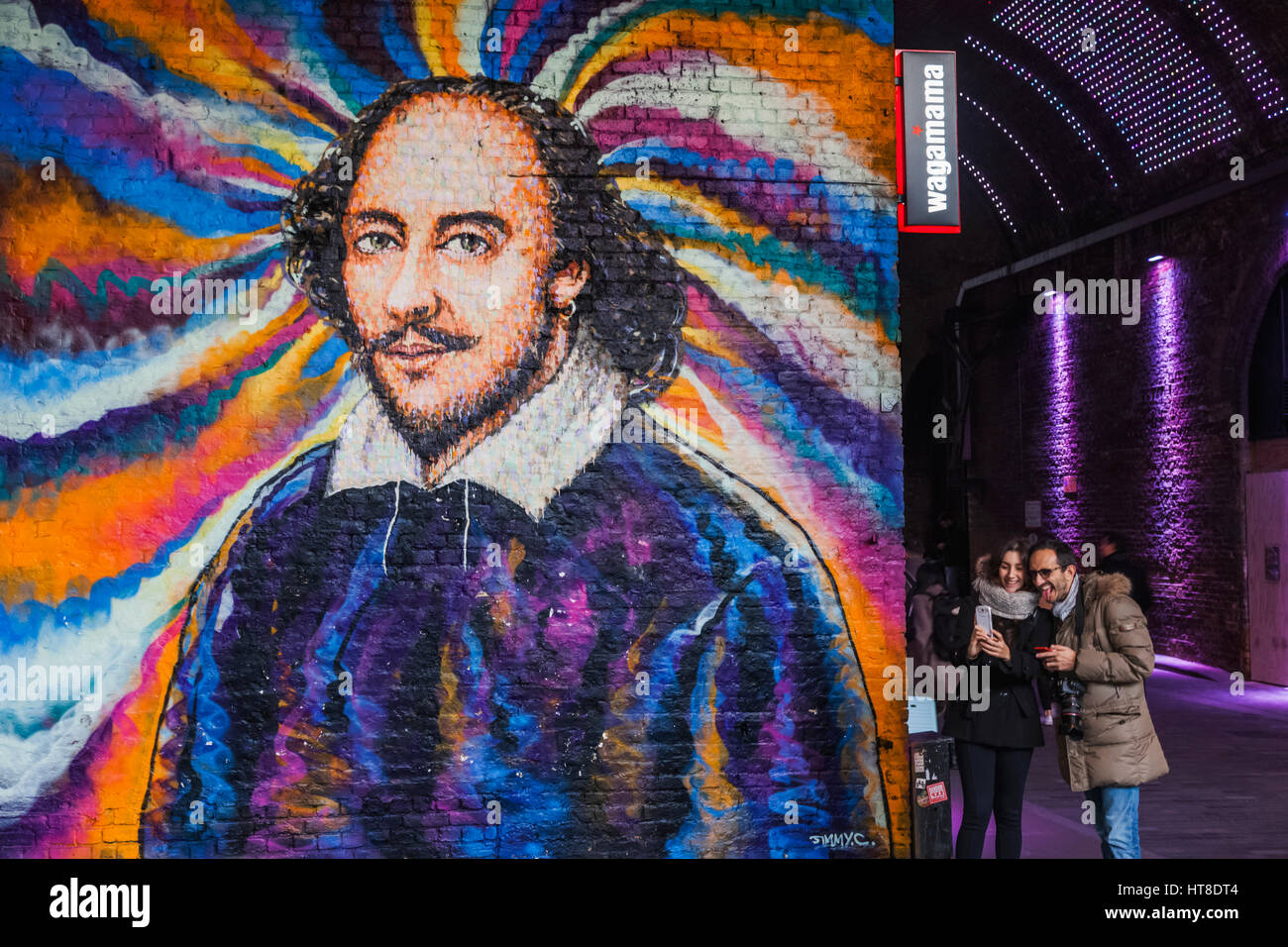 William shakespeare street art mural Fotos und Bildmaterial in hoher