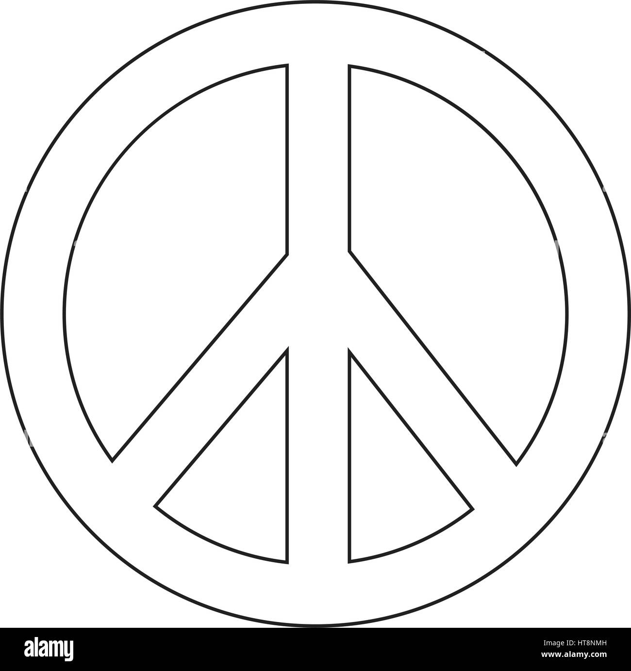 Peace-Zeichen-Icon-Illustration-design Stock Vektor