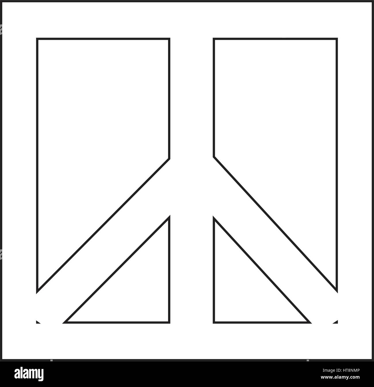 Peace-Zeichen-Icon-Illustration-design Stock Vektor