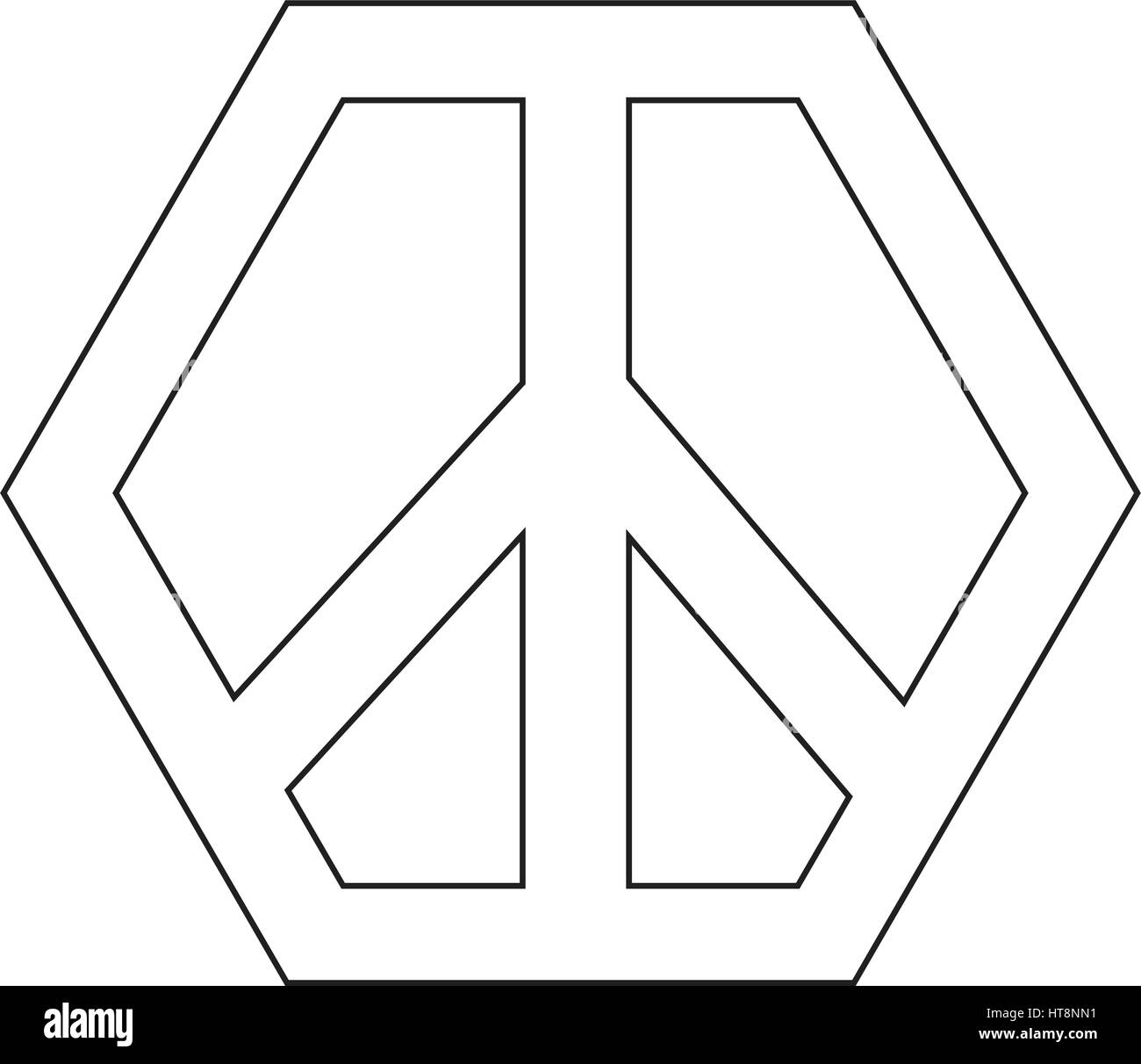 Peace-Zeichen-Icon-Illustration-design Stock Vektor