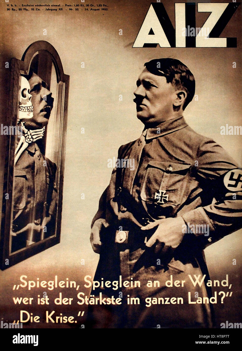Adolf Hitler - Nazi-Deutschland A.I.Z. Berlin Zweiter Weltkrieg Stockfoto