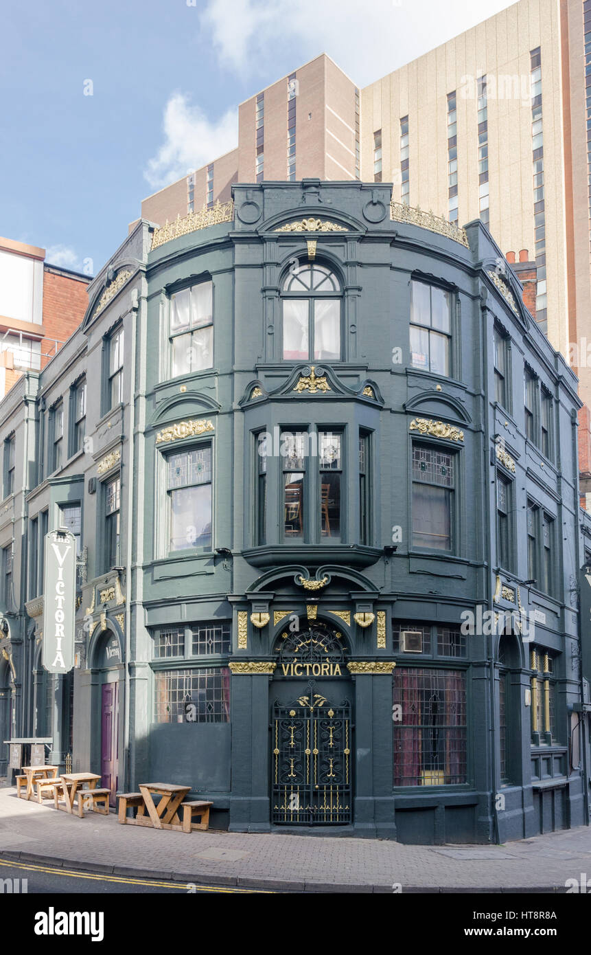 Das Victoria viktorianische Theater Pub in John Bright Street, Birmingham Stockfoto