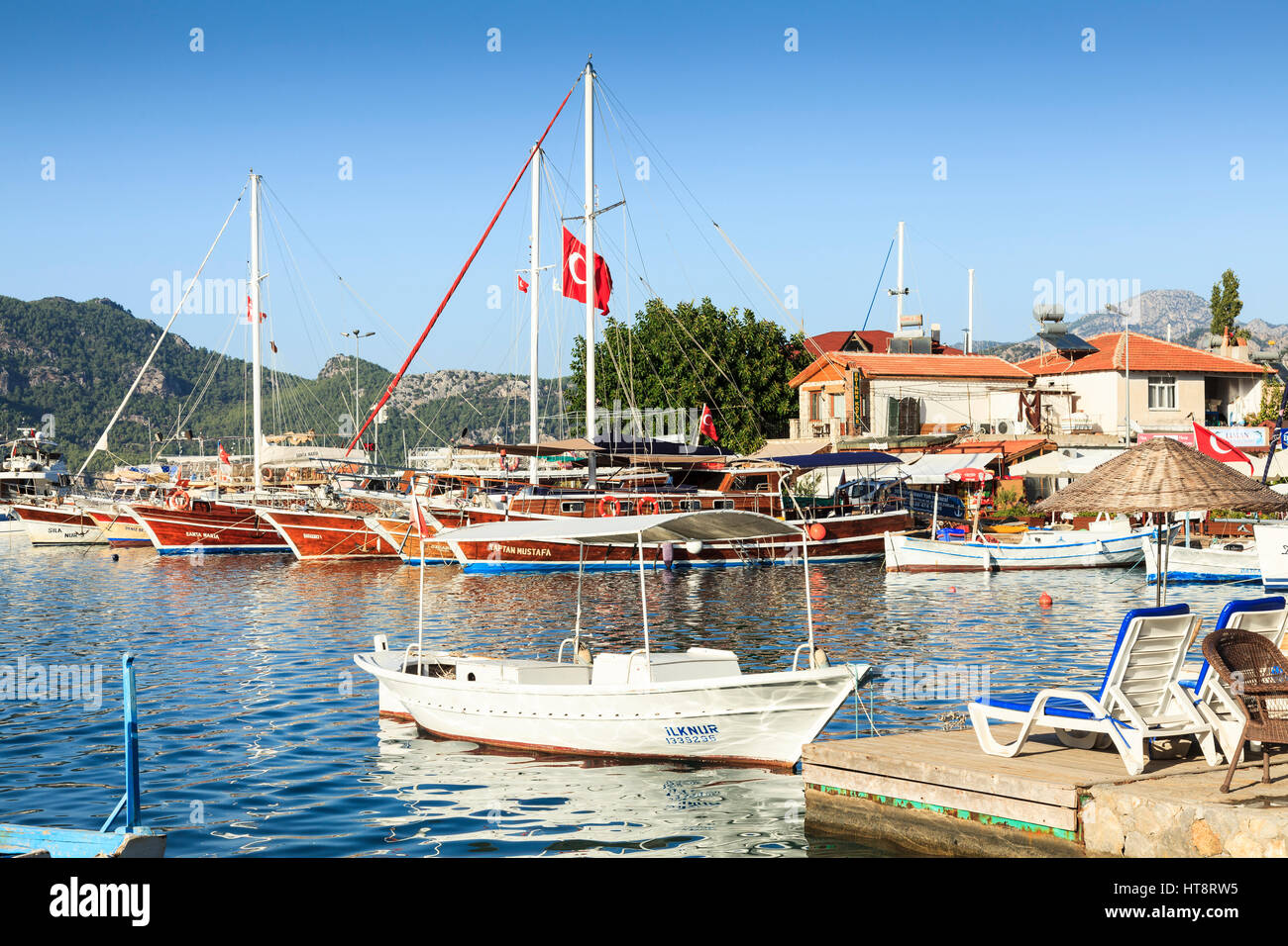 Selimiye Hafen von Bozburun Halbinsel, Türkei Stockfoto