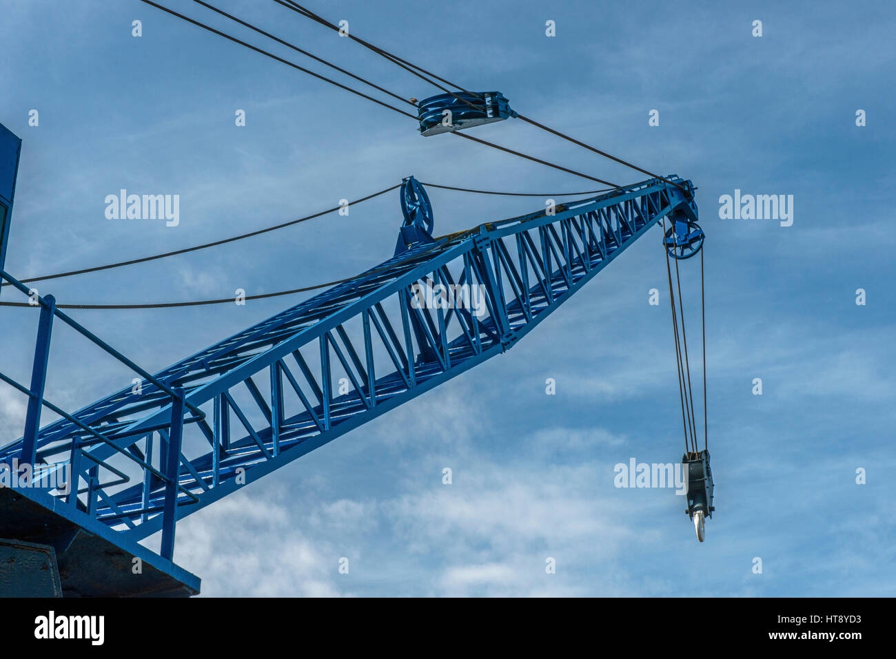 Alten dock Kran in Cardiff Bay zeigt die Geschichte der alten Cardiff Docks Stockfoto