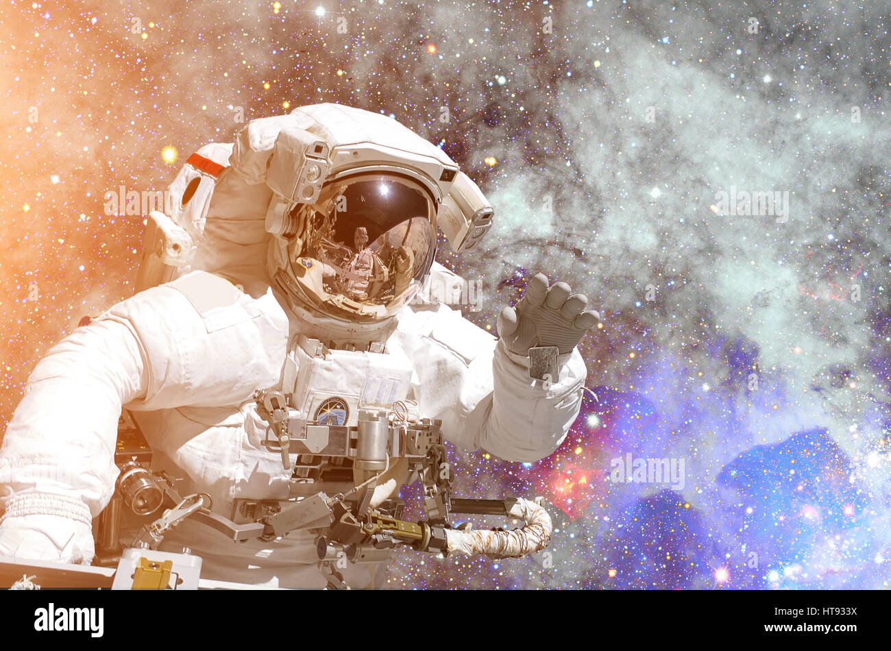 NASA Space Exploration-Astronaut. Elemente des Bildes von der NASA eingerichtet. Stockfoto