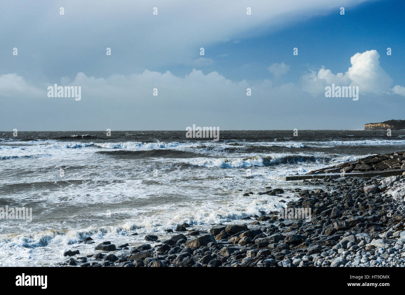 Llantwit Major Strand auf Glamorgan Heritage Coast, South Wales, Australia Stockfoto