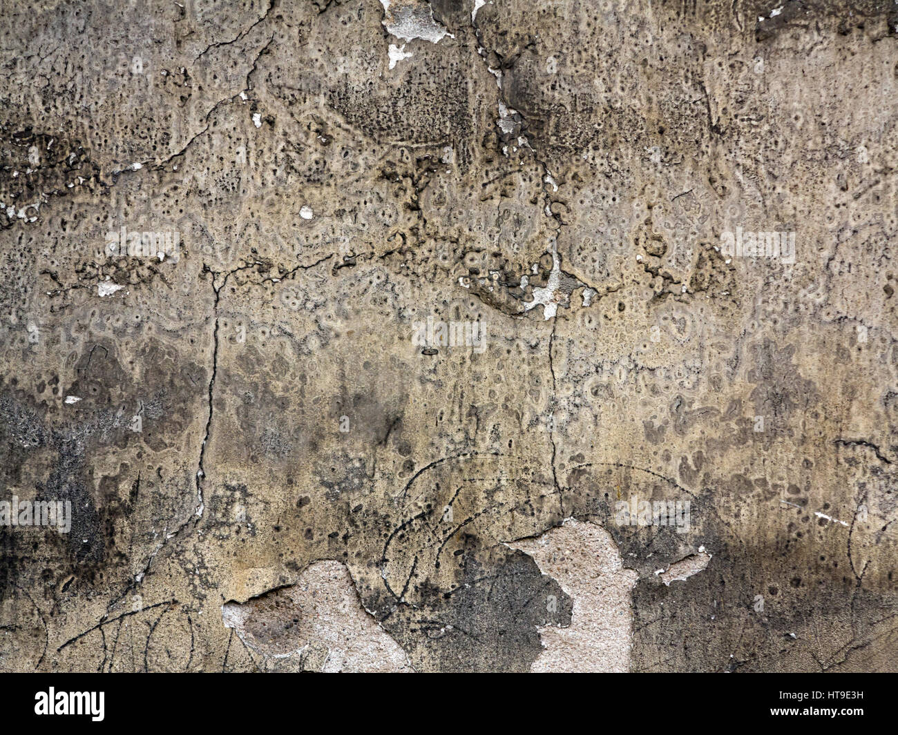 Alten geknackt und erodiert Gips - Grunge Texturen Stockfoto