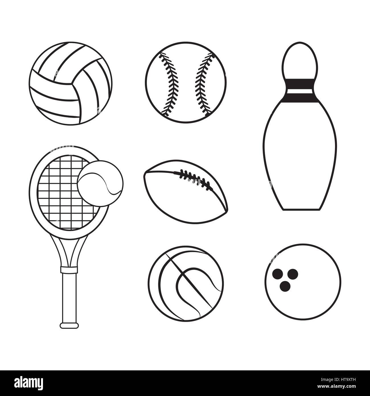 Abbildung Symbol Diferents Sport Spiele Stock Vektor