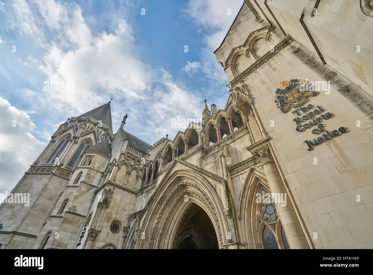 königlichen Gerichten Gerechtigkeit High Court London Stockfoto
