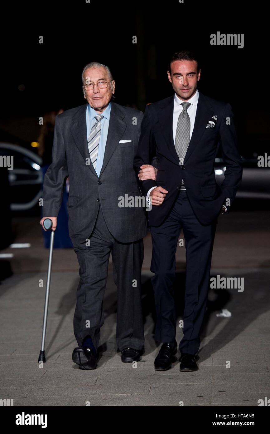 Stierkämpfer Enrique Ponce y Victoriano Valencia während der Fototermin der Präsentation der Messe von San Isidro 2017 in Madrid Donnerstag, 9. März 2017. Stockfoto