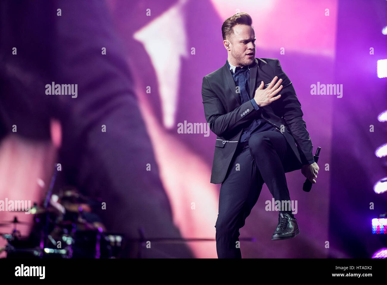 Leeds UK. 9. März 2017. Olly Murs führt in der Leeds erste direkte Arena, Leeds UK auf seine Überschrift UK-Tour 2017, Leeds 03.09.2017 © Gary Mather/Alamy Live News Stockfoto