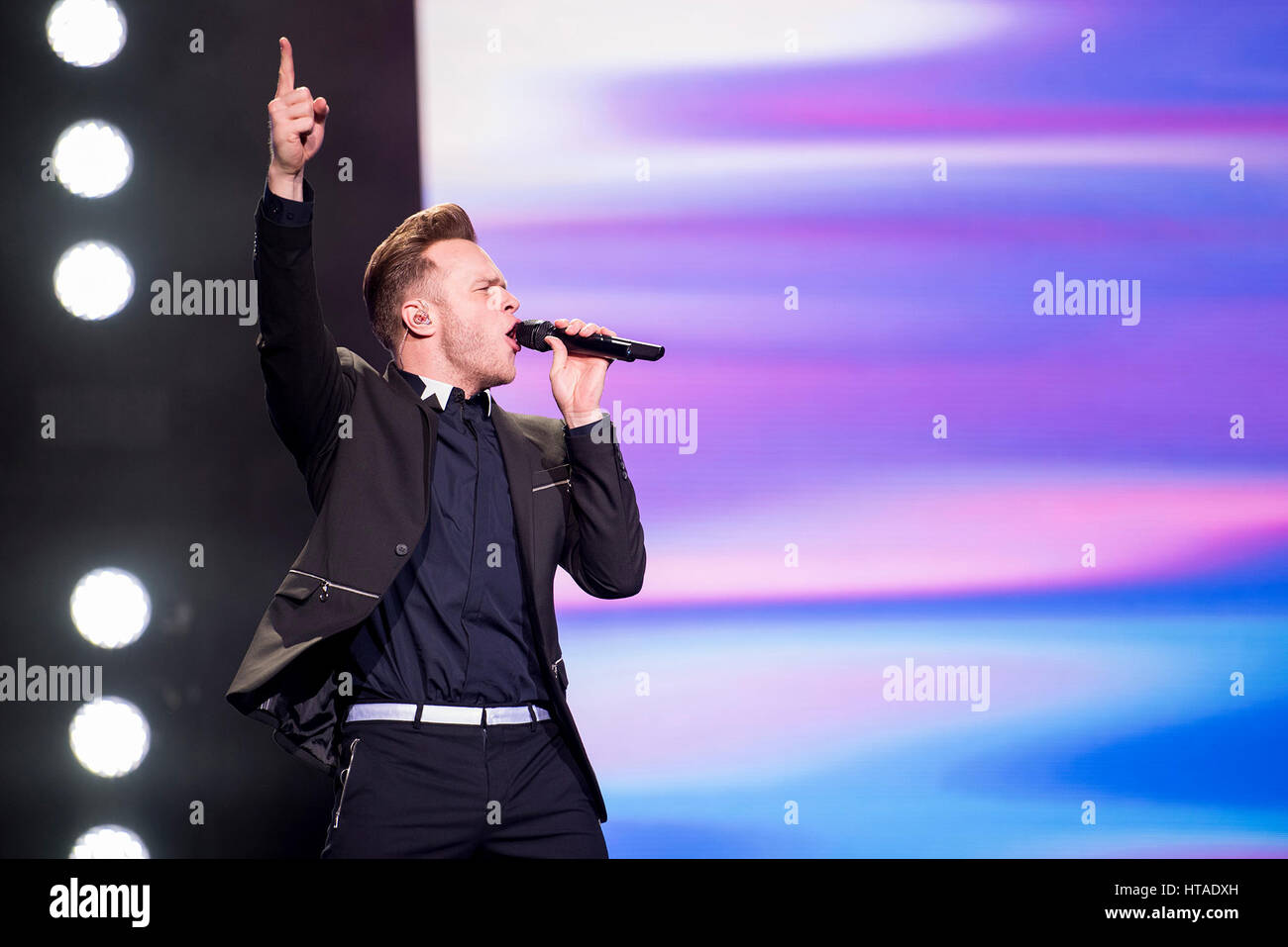 Leeds UK. 9. März 2017. Olly Murs führt in der Leeds erste direkte Arena, Leeds UK auf seine Überschrift UK-Tour 2017, Leeds 03.09.2017 © Gary Mather/Alamy Live News Stockfoto