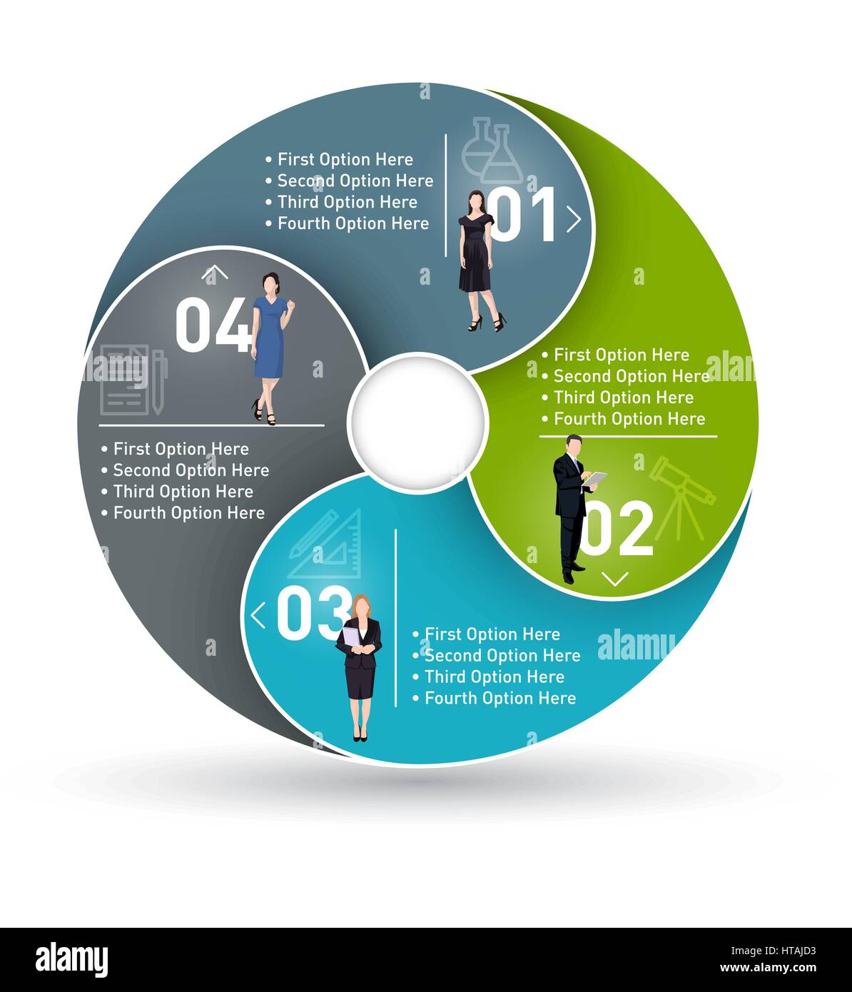 Business Circle Infografik Stock Vektor