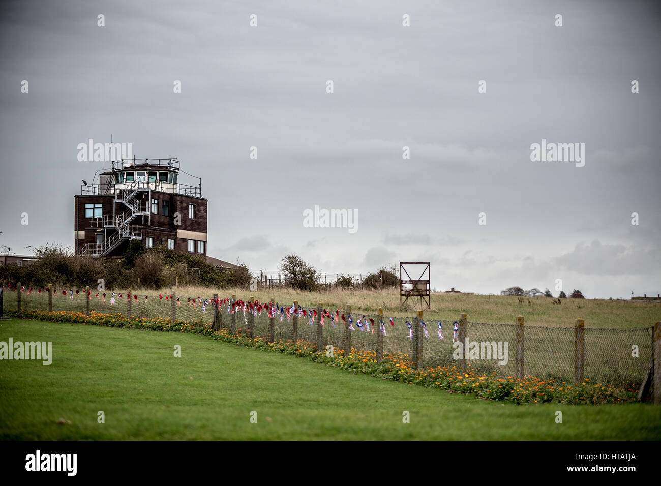 Blick auf den Eingang der Jetzt aufgegebenen Flugplatz Manston Airport in Margate, Thanet Stockfoto