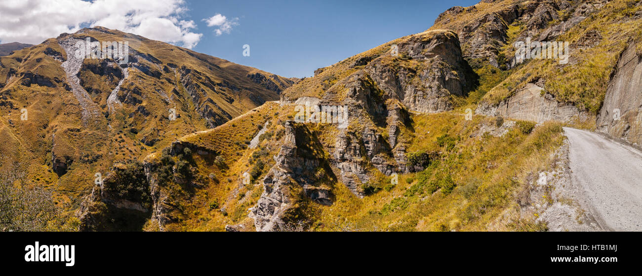 Schmale Straße Skkipers Canyon in Queenstown, Neuseeland Stockfoto