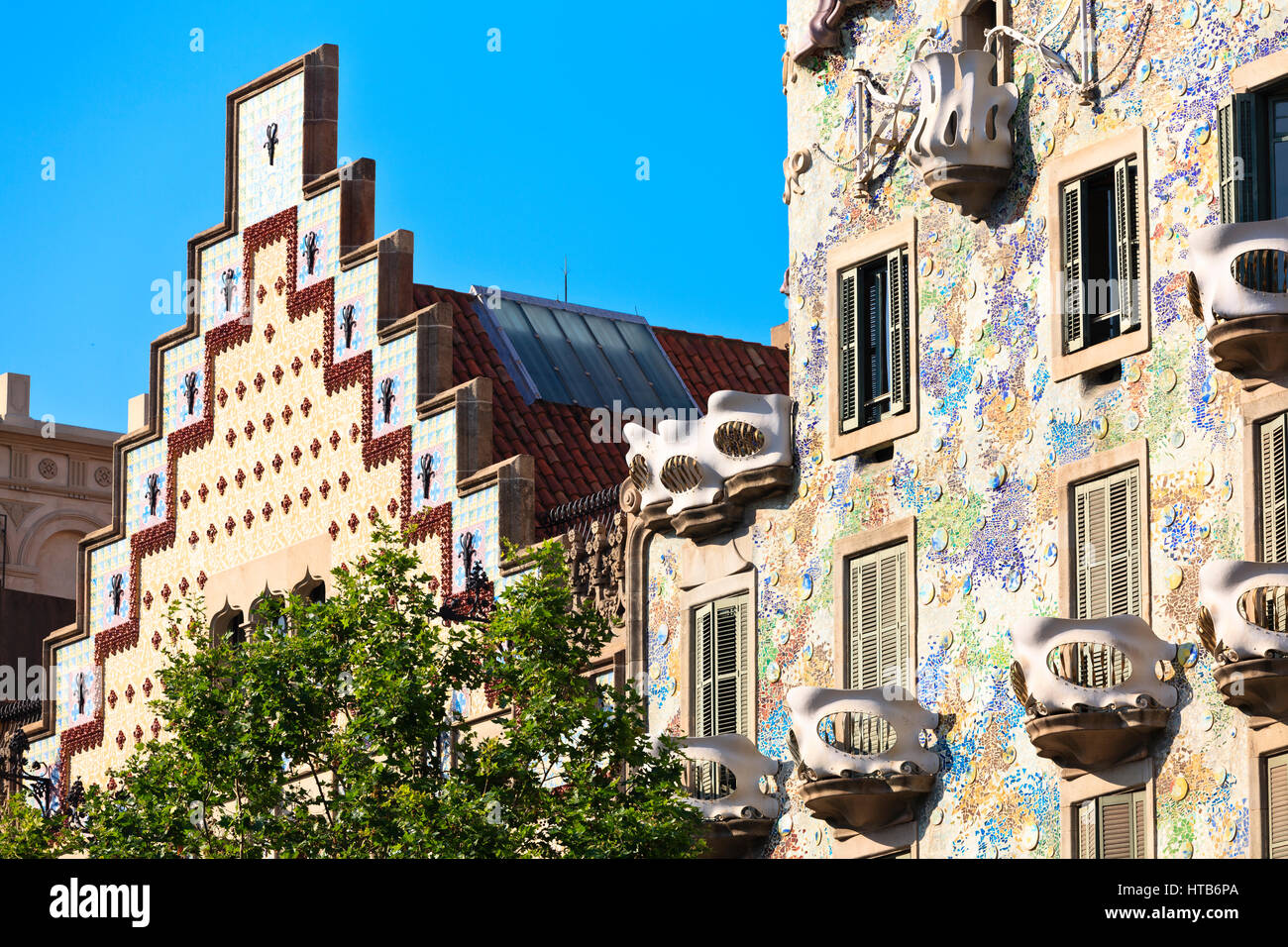 Gaudis Casa Batllo, Barcelona, Spanien Stockfoto