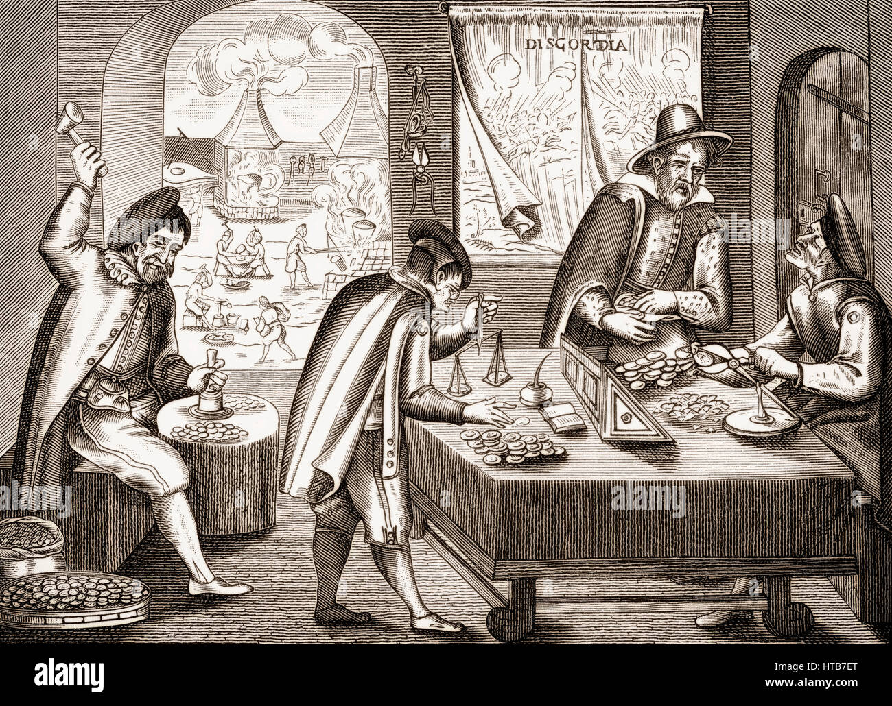 Eine Broschüre über den Kipper und Wippe oder Kipper Und Wipper, Deutsch Finanzkrise von 1621-23 Stockfoto