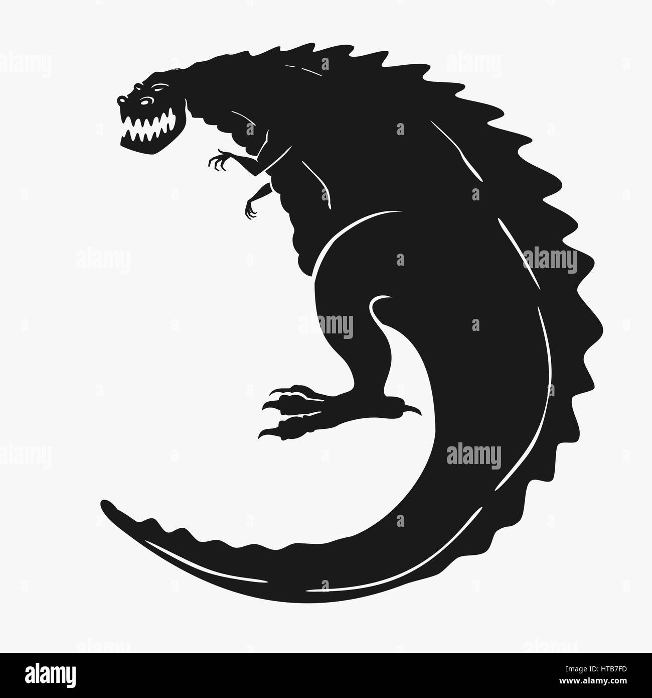 Vektor-Illustration eines Dinosaurier-Monster Stock Vektor