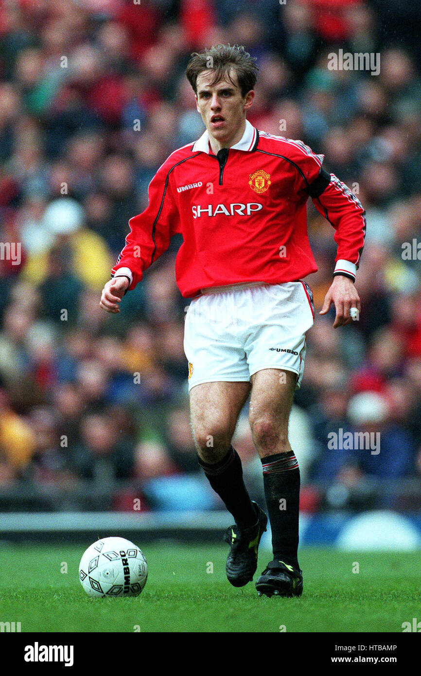 PHILIP NEVILLE MANCHESTER UNITED FC 7. März 1999 Stockfoto