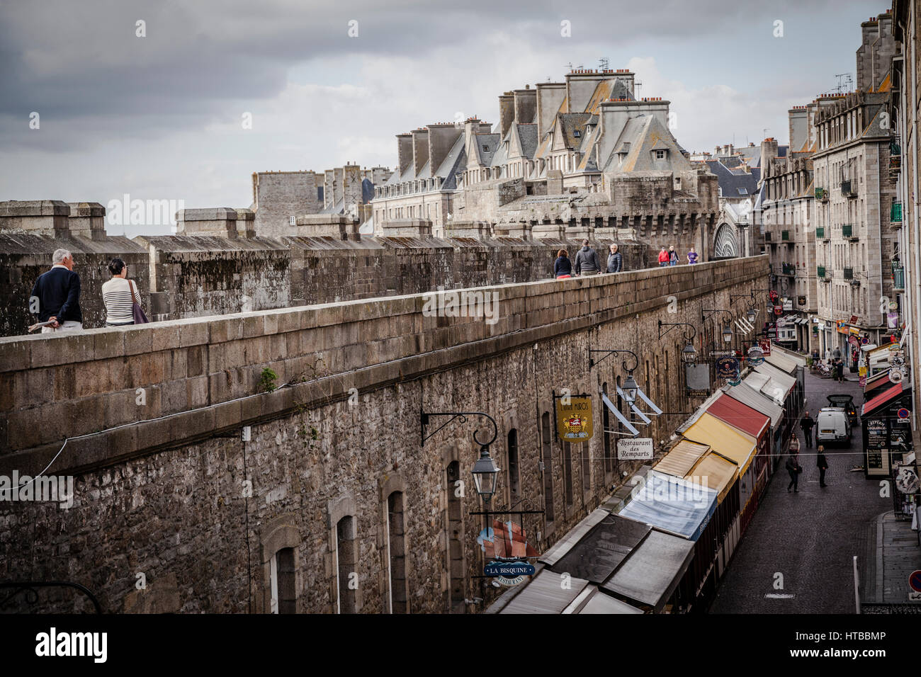 Die Intramuros - internen von Saint Malo. Bretagne, Frankreich Stockfoto