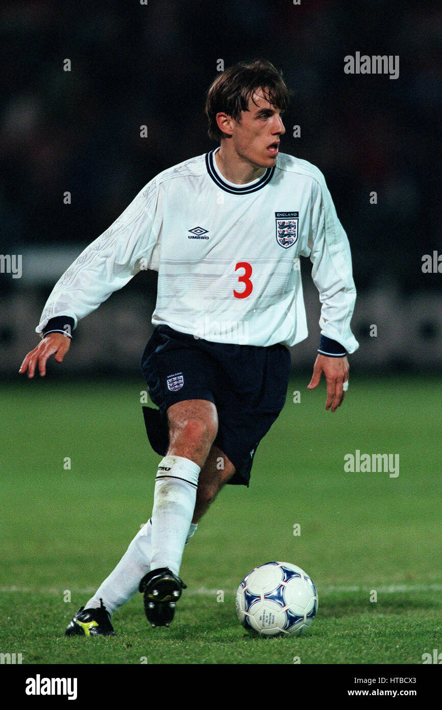 PHILIP NEVILLE ENGLAND & MANCHESTER UNITED FC 29. April 1999 Stockfoto