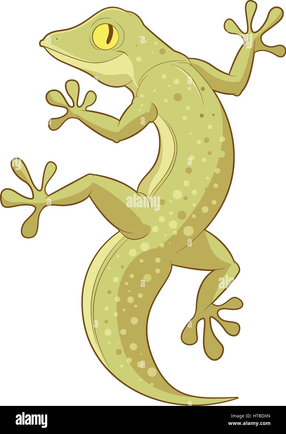 Cartoon lächelnd Gecko Stock Vektor