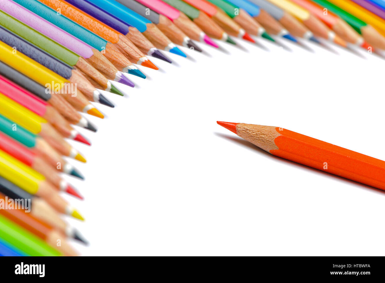 Bereich der gewerblichen Kontenplan Aktienmarkt machte mit Buntstiften Stockfoto