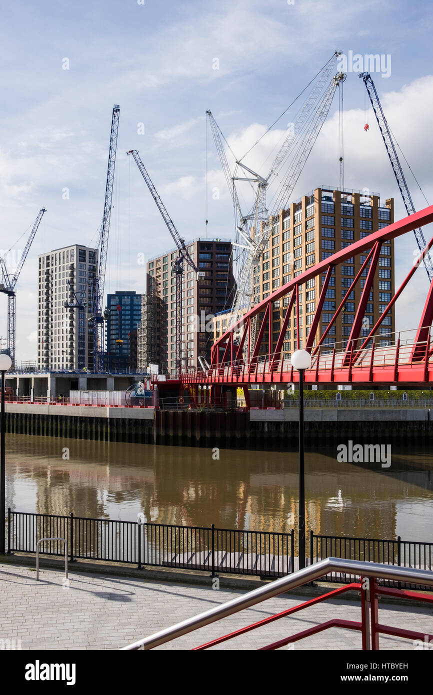 London City Island moderne Entwicklung, Canning Town, London, England, Vereinigtes Königreich Stockfoto