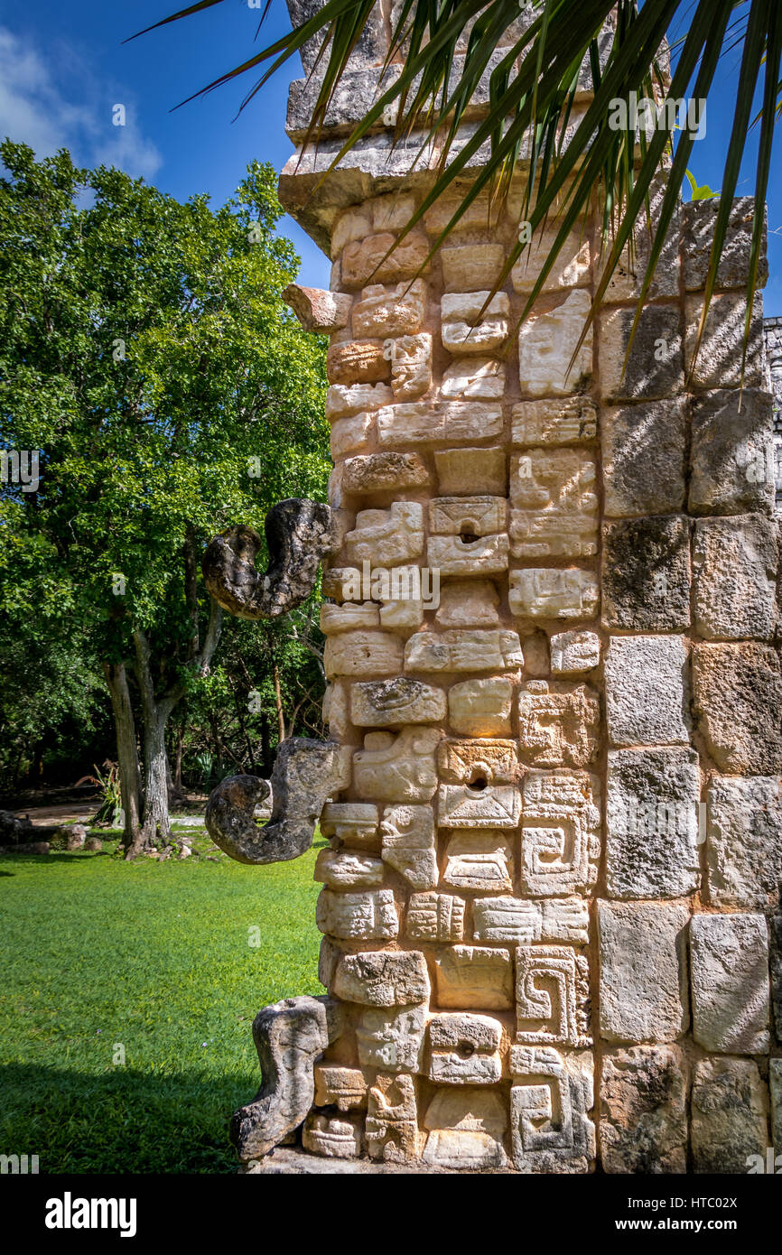 Maske in Chichen Itza - Yucatan, Mexiko Stockfoto