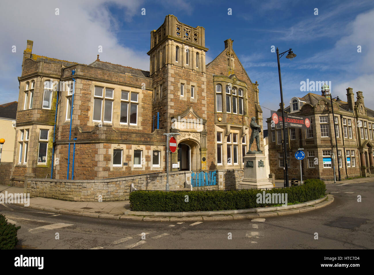 Passmore Edwards kostenlose Bibliotheksgebäude, Camborne Cornwall England UK Stockfoto