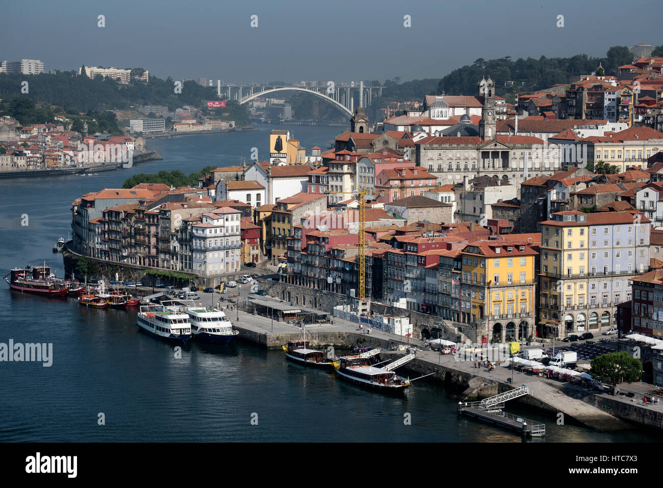 Luftaufnahme von Porto und Douro Fluss Portugal Stockfoto