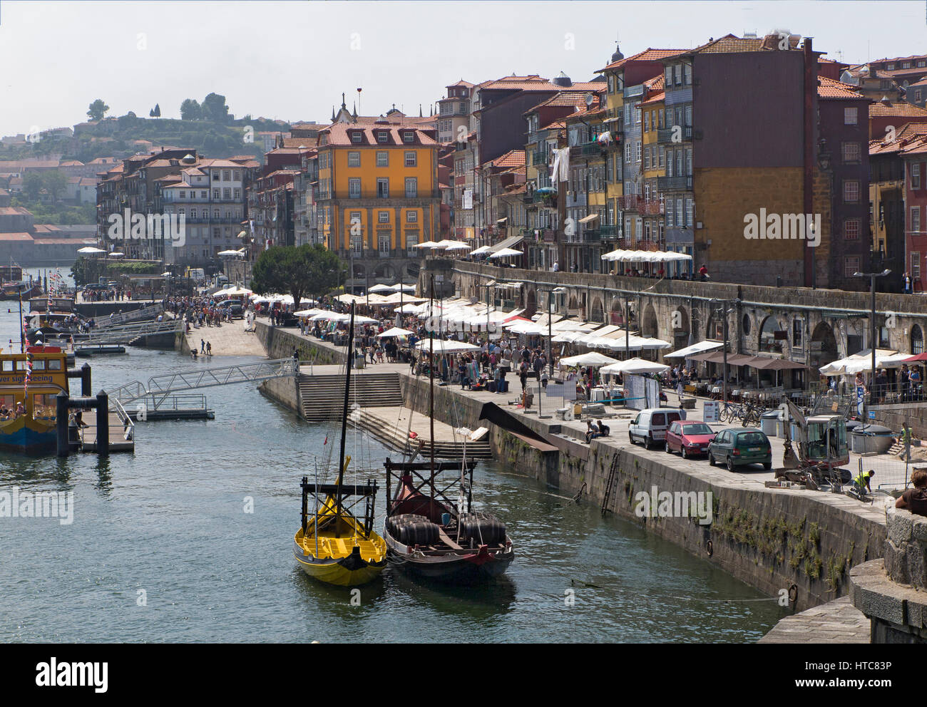 Douro-Fluss und Ribeira Porto Portugal Stockfoto