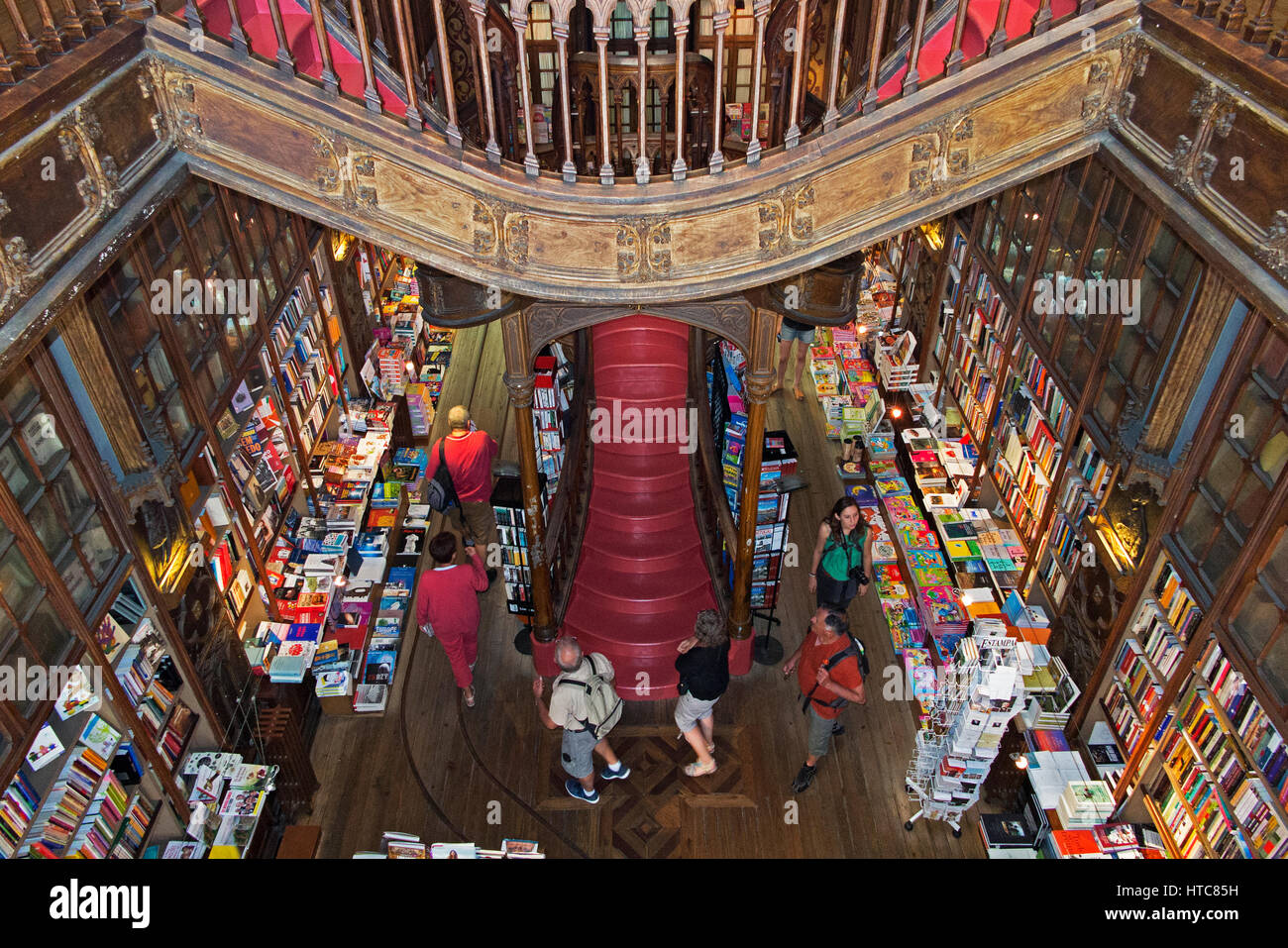 Buchhandlung Lello Porto Portugal Stockfoto