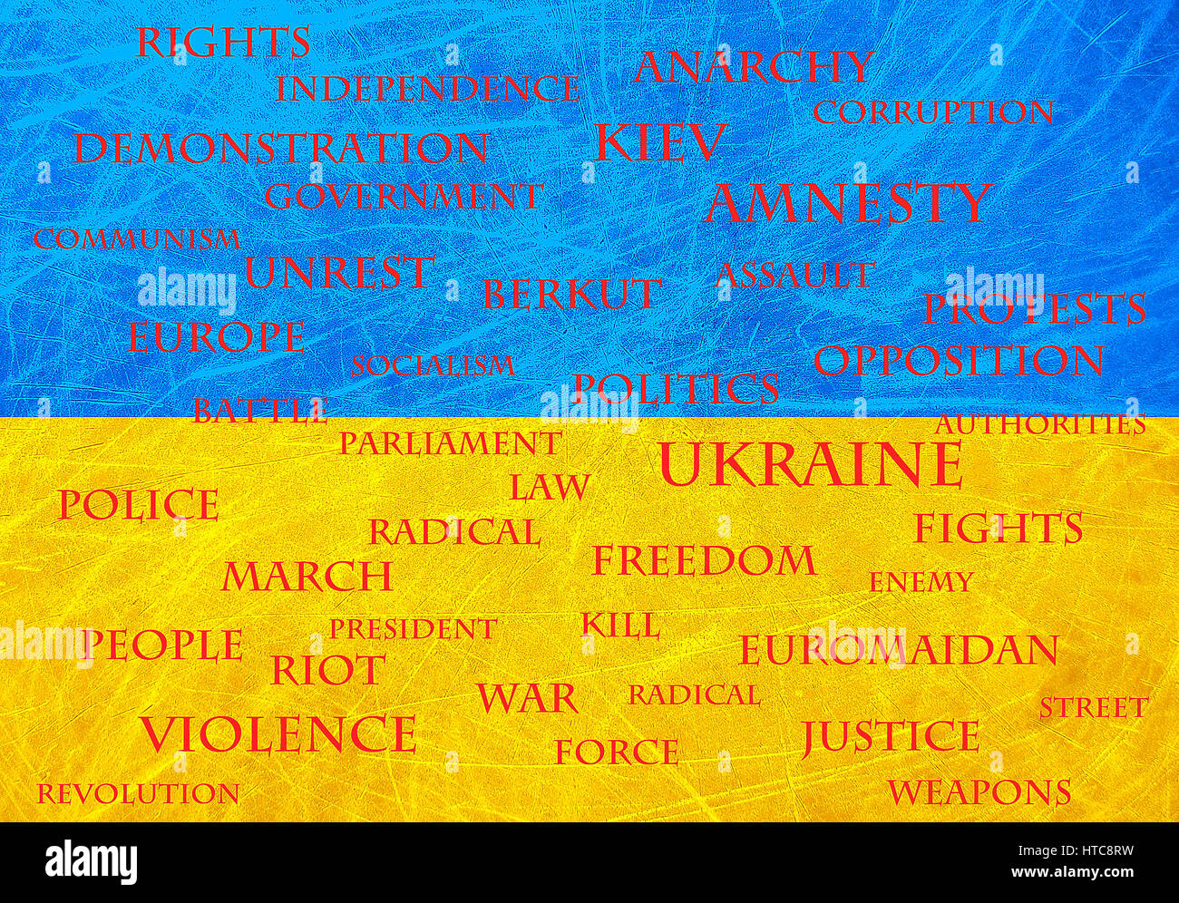 Ein Grunge-Flagge der Ukraine Stockfoto