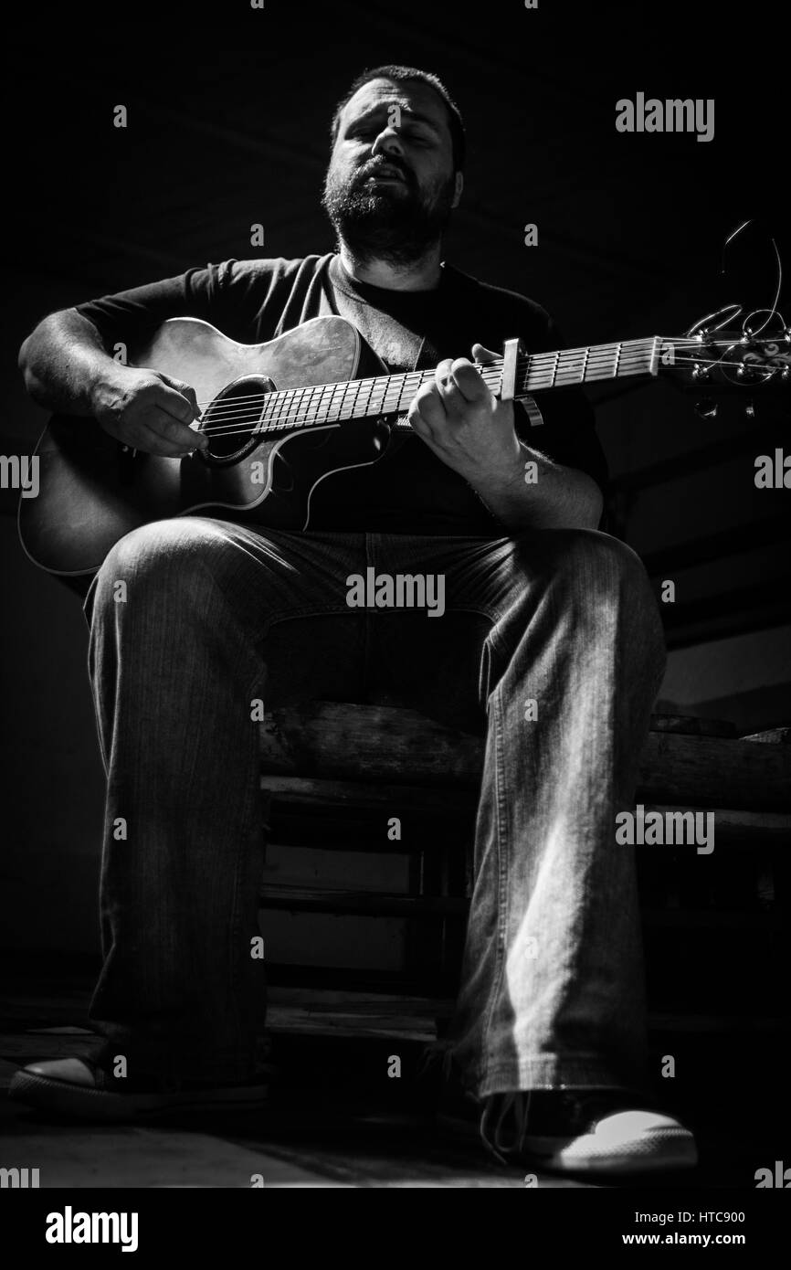 Porträt eines Sängers Stockfoto