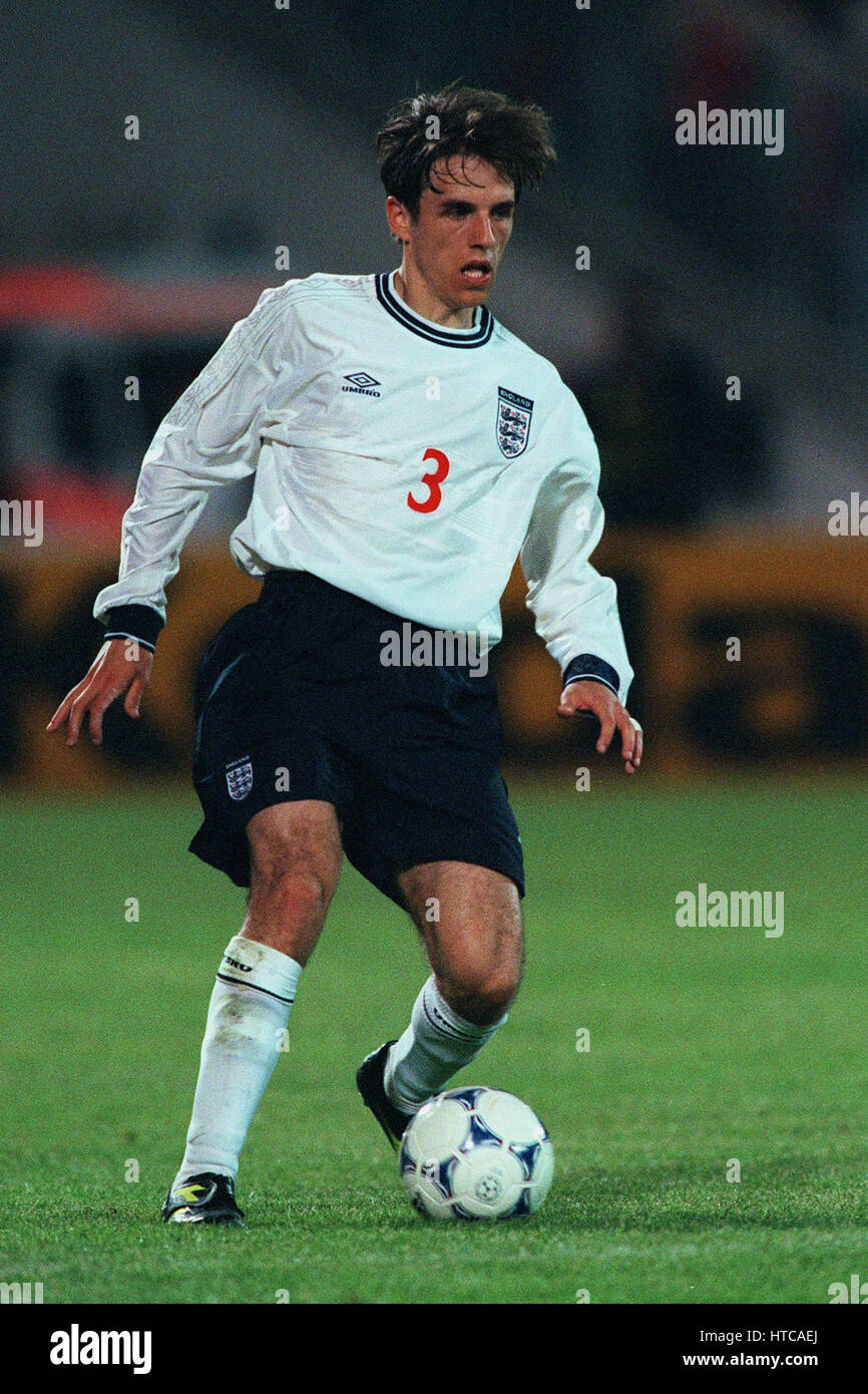 PHILIP NEVILLE ENGLAND & MANCHESTER UNITED FC 29. April 1999 Stockfoto