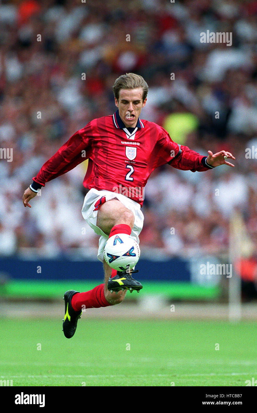 PHILIP NEVILLE ENGLAND & MANCHESTER UNITED FC 5. Juni 1999 Stockfoto