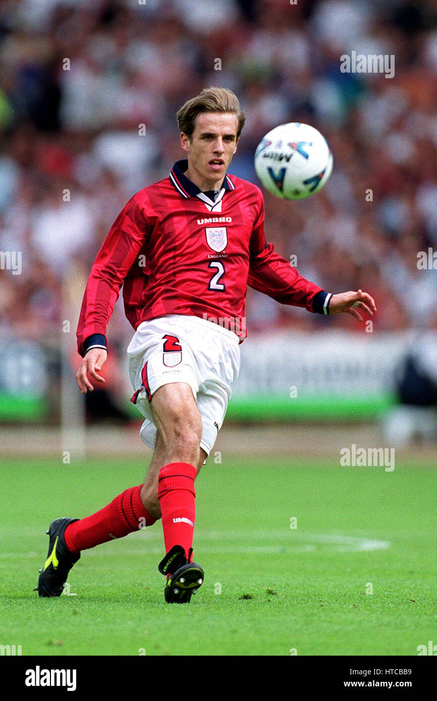 PHILIP NEVILLE ENGLAND & MANCHESTER UNITED FC 5. Juni 1999 Stockfoto