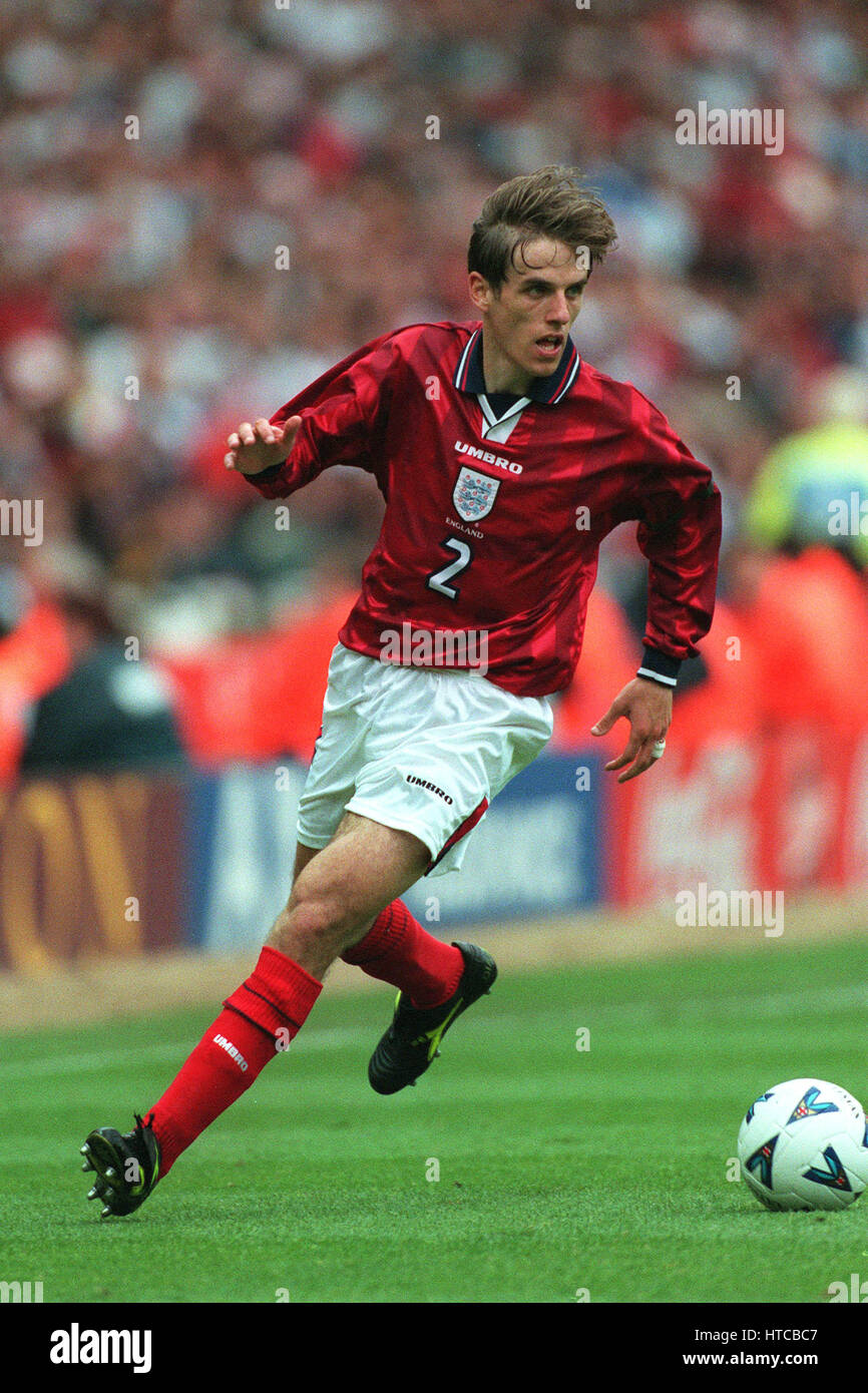 PHILIP NEVILLE ENGLAND & MANCHESTER UNITED FC 5. Juni 1999 Stockfoto