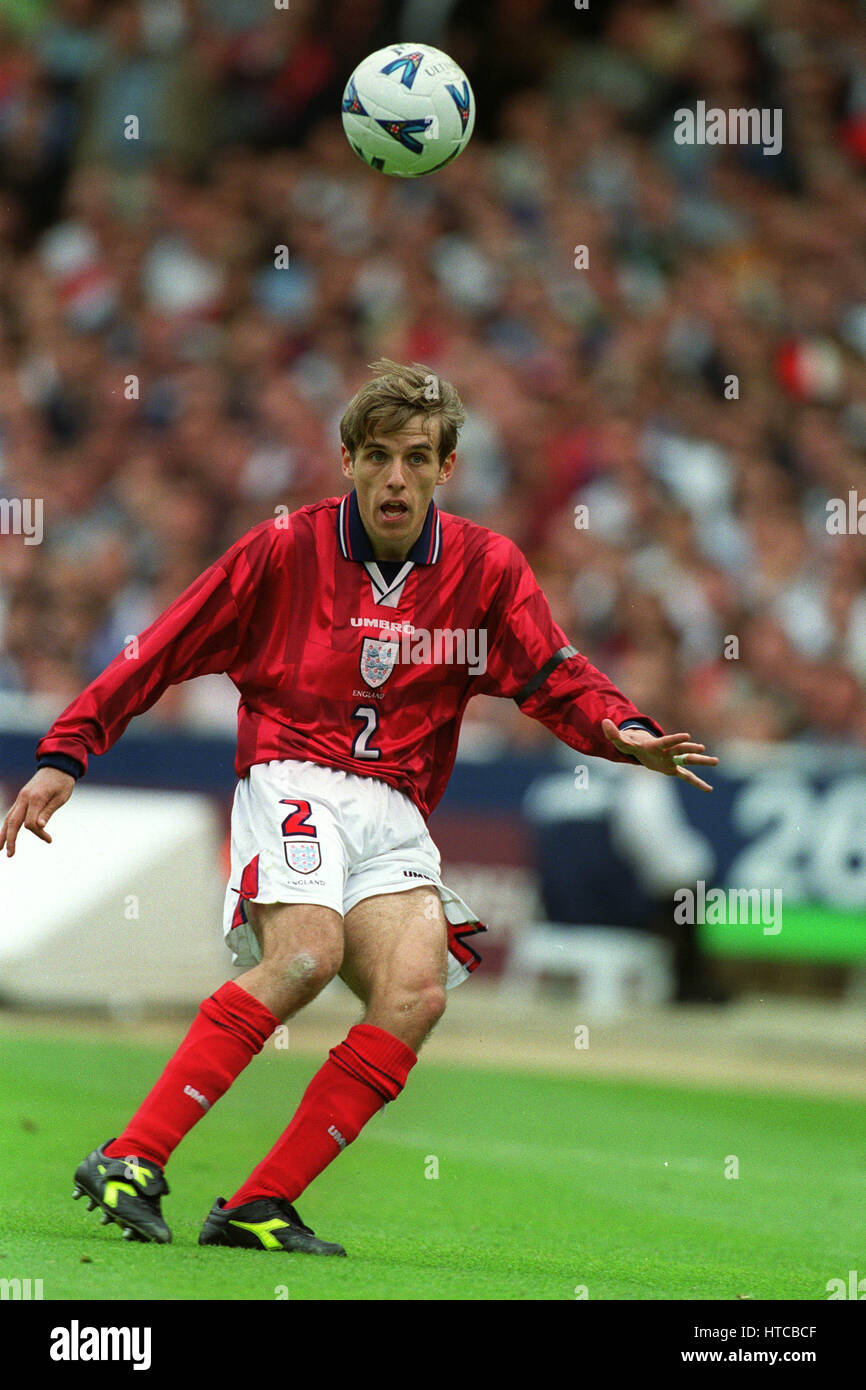 PHILIP NEVILLE ENGLAND & MANCHESTER UNITED FC 5. Juni 1999 Stockfoto
