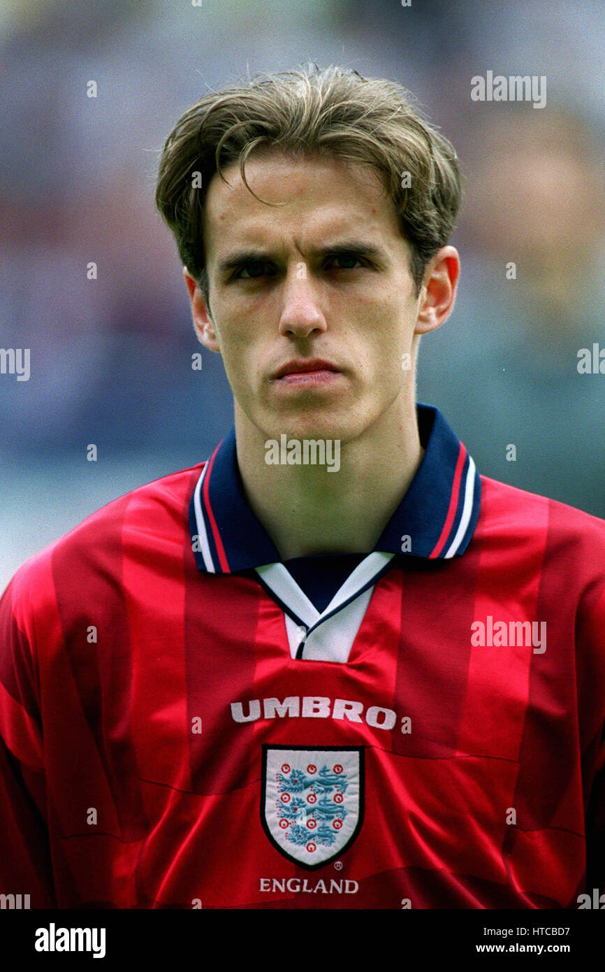 PHILIP NEVILLE ENGLAND & MANCHESTER UNITED FC 5. Juni 1999 Stockfoto