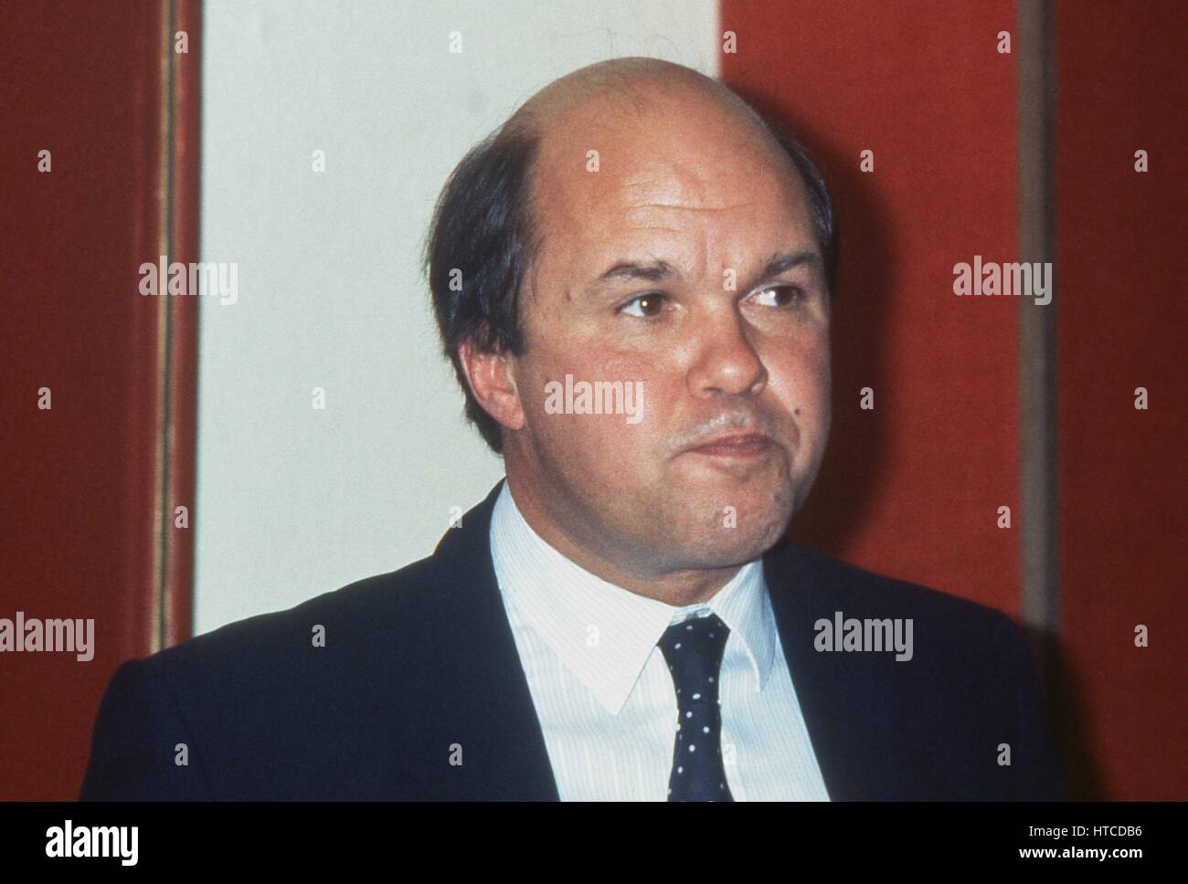 Mark Fisher, Labour party Mitglied des Parlaments für zentrale Stoke-on-Trent, besucht eine Franse treffen im Trades Union Congress in Blackpool, England am 4. September 1989. Stockfoto