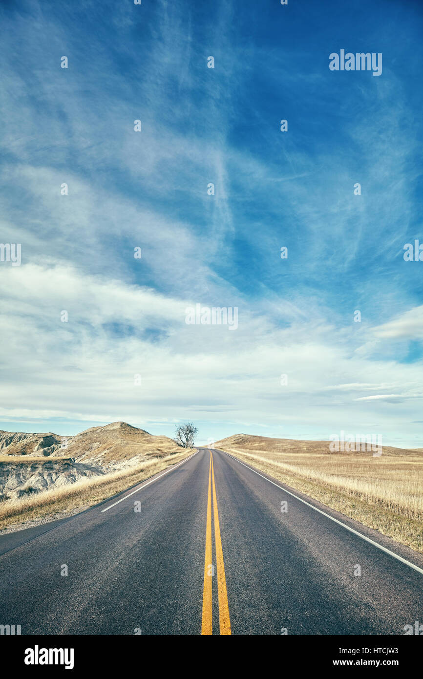 Farbe getönt scenic Highway, Reisekonzept, USA. Stockfoto